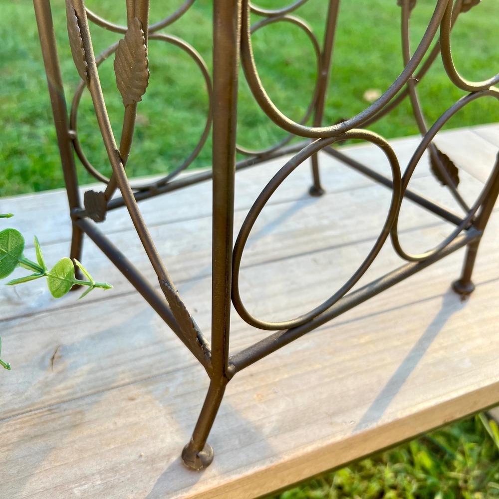 Vintage Celestial Sun With Face Iron Wine Rack - Picture 13 of 14